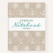 Modernes Anchor-Sermon-Notebook Notizblock (Vorderseite)