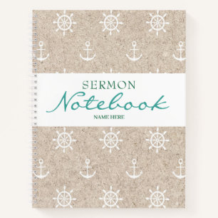 Modernes Anchor-Sermon-Notebook Notizblock