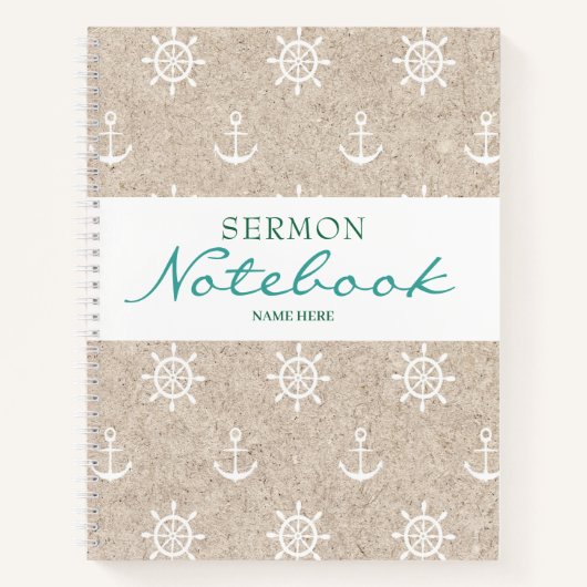 Modernes Anchor-Sermon-Notebook Notizblock (Vorderseite)