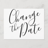 Modernes Ändern des Datums des verzögerten Ereigni Ankündigungspostkarte (Vorderseite)