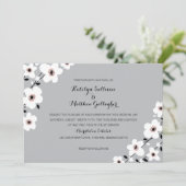 Modernes Anemon| Hochzeit Einladung (Stehend Vorderseite)