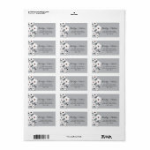 Modernes Anemon | Postadresse Adressaufkleber (Vorne)