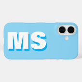 Modernes Anfangsmonogramm Case-Mate iPhone Hülle (Rückseite (Horizontal))