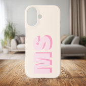 Modernes Anfangsmonogramm iPhone 16 Hülle