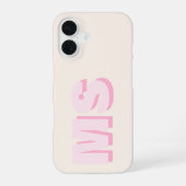 Modernes Anfangsmonogramm iPhone 16 Hülle (Rückseite)