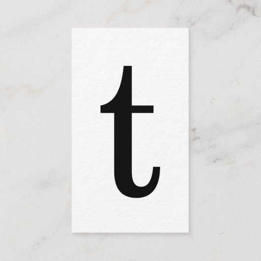 Modernes Anfangsmonogramm mit schwarzen Visitenkarte (Rückseite)