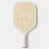 Modernes Anfangsmonogramm Pickleball Schläger (Rückseite)