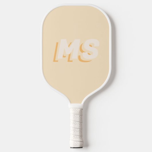 Modernes Anfangsmonogramm Pickleball Schläger (Vorderseite)