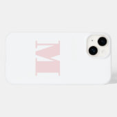 Modernes Anfangsmonogramm Rosa Case-Mate iPhone Hülle (Rückseite (Horizontal))