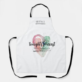 Modernes Angebot an Watercolor Weinkultur Schürze