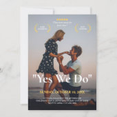 Modernes Angebot Foto Hochzeitsfilm Thema Einladung (Vorderseite)