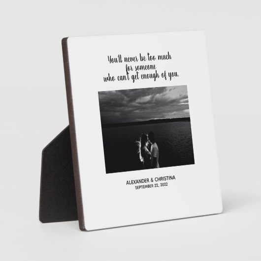 Modernes Angebot für Personalisierte Liebe Fotoplatte (Vorderseite)