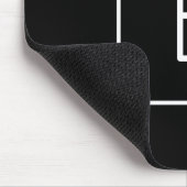 Modernes angeredetes Anfangsmonogramm | weiß u. Mousepad (Ecke)