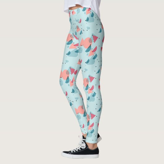 Modernes Angesagtes Abstraktes geometrisches 50er Leggings (Links)