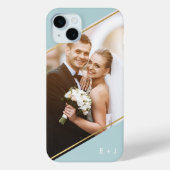 Modernes Angle Mit Monogramm Foto Case-Mate iPhone Hülle (Rückseite)