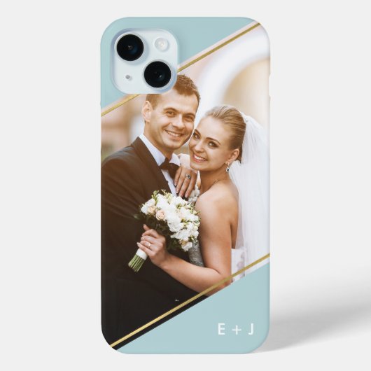 Modernes Angle Mit Monogramm Foto Case-Mate iPhone Hülle (Rückseite)