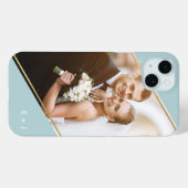 Modernes Angle Mit Monogramm Foto Case-Mate iPhone Hülle (Rückseite (Horizontal))