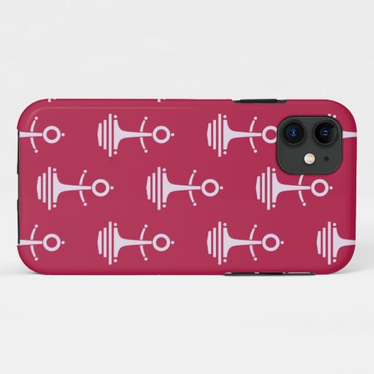 Modernes Anker-Muster Case-Mate iPhone Hülle (Rückseite (Horizontal))