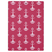 Modernes Anker-Muster Klemmbrett (Rückseite)