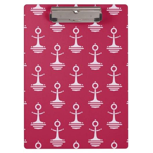 Modernes Anker-Muster Klemmbrett (Vorderseite)