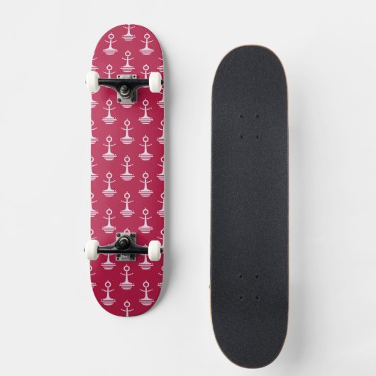 Modernes Anker-Muster Skateboard (Vorderseite)