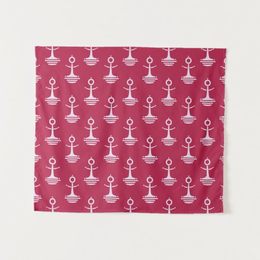 Modernes Anker-Muster Wandteppich (Vorderseite (Horizontal))