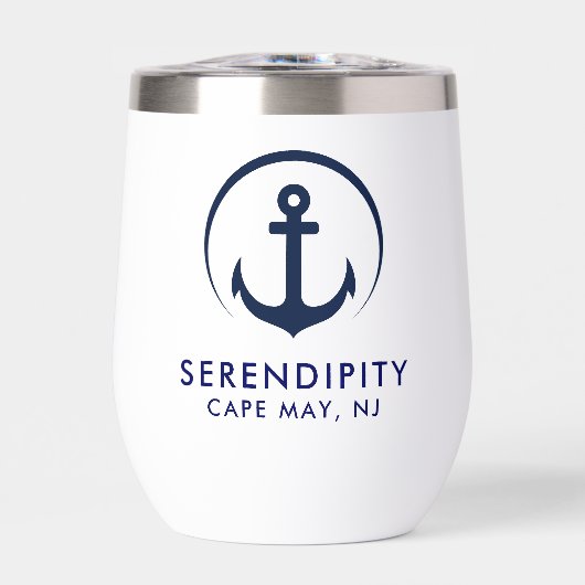 Modernes Ankerbootlogo (Vorderseite)