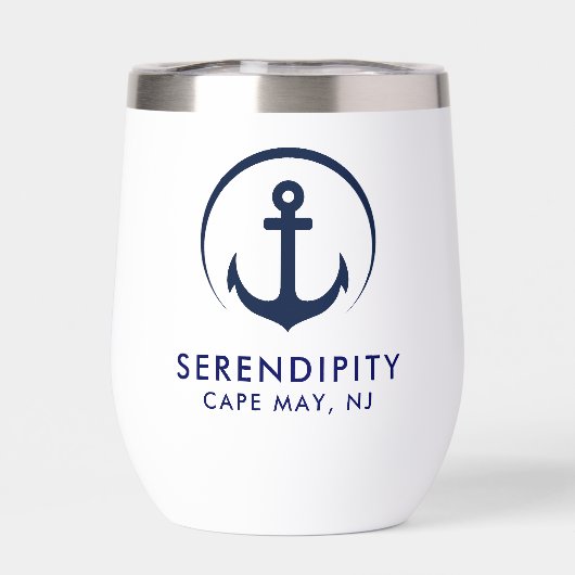 Modernes Ankerbootlogo (Rückseite)