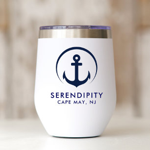 Modernes Ankerbootlogo