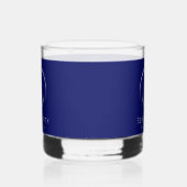 Modernes Ankerbootlogo Navy Blue Whiskyglas (Links)