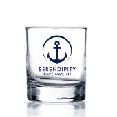 Modernes Ankerbootlogo Whiskyglas