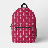 Modernes Ankermuster Bedruckter Rucksack (Vorderseite)