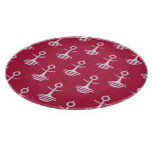 Modernes Ankermuster Schneidebrett (Ecke)