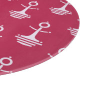 Modernes Ankermuster Schneidebrett (Ecke)