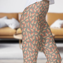Modernes antikes, weißes Flick-Muster Leggings
