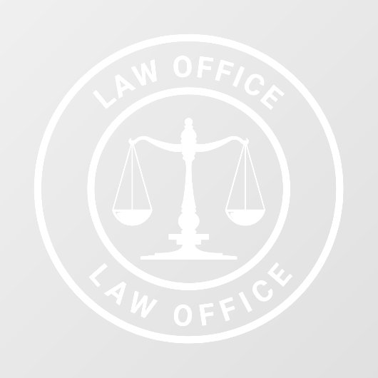 Modernes Anwaltsbüro - Willkommen Fensteraufkleber (Blatt)