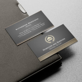 Modernes Anwaltskanzlei Imitate Gold Courthouse Visitenkarte