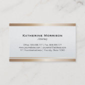 Modernes Anwaltskanzlei Imitate Gold Courthouse Visitenkarte (Rückseite)