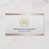Modernes Anwaltskanzlei Imitate Gold Courthouse Visitenkarte (Vorderseite)
