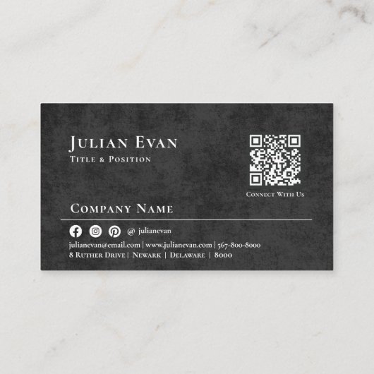 Modernes Apartment Logo Schwarz und Weiß Realtor Visitenkarte (Rückseite)