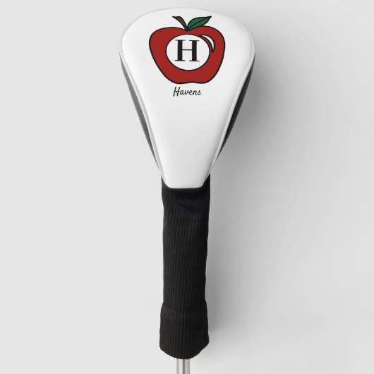 Modernes Apfelfrucht-Monogramm Golf Headcover (Vorderseite)