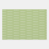 Modernes Apfelgrün und Weiß Kwanzaa Geschenkpapier Set (Vorderseite 2)