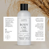 Modernes Apothekar 4 OZ 120ml Kosmetisches Flasche Rechteckiger Aufkleber