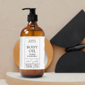 Modernes Apothekar 4 OZ 120ml Kosmetisches Flasche Rechteckiger Aufkleber