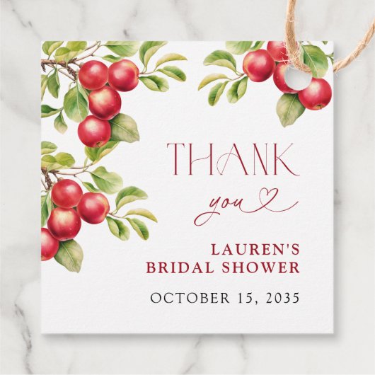 Modernes Appley immer nach Apple Dusche Vielen Dan Geschenkanhänger (Rückseite)