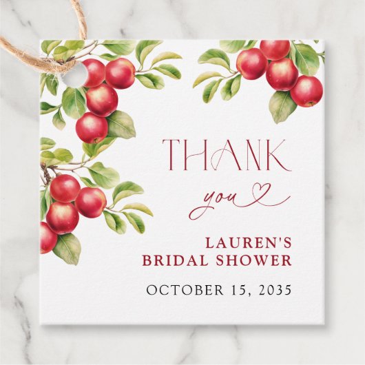 Modernes Appley immer nach Apple Dusche Vielen Dan Geschenkanhänger (Vorderseite)