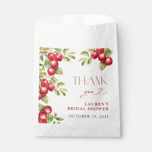 Modernes Appley immer nach Apple Dusche Vielen Dan Geschenktütchen (Vorderseite)