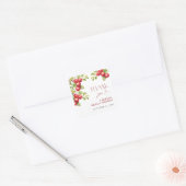 Modernes Appley immer nach Apple Dusche Vielen Dan Quadratischer Aufkleber (Umschlag)