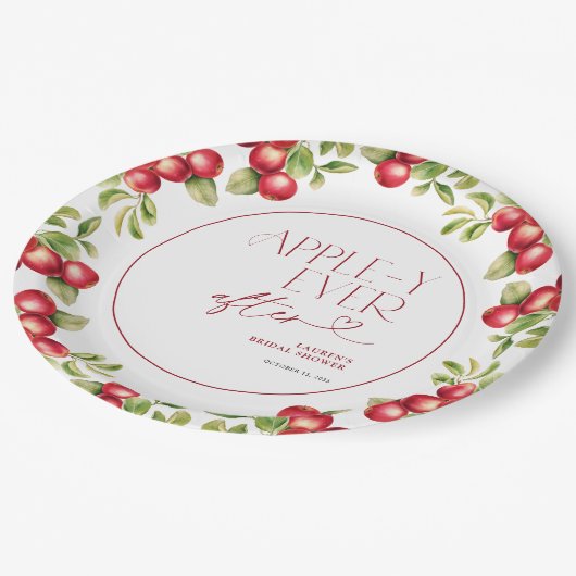 Modernes Appley nach dem Apple-Brautparty Pappteller (Schrägansicht)