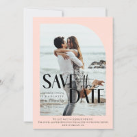 Modernes Apricot-Foto-Save the Date